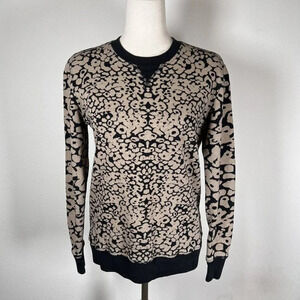 Rag & bone Amoeba Print Sweatshirt Pullover Women's XS Brown Black Sweater City